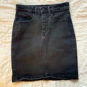 Express Black Denim Skirt